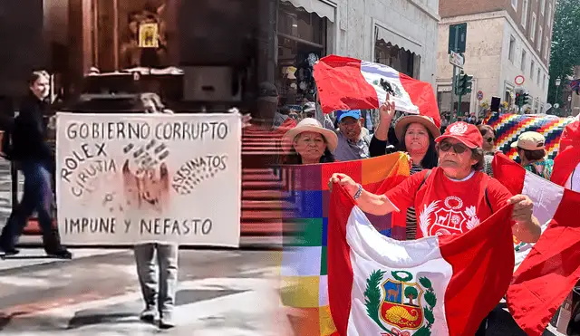 Protestas contra Dina Boluarte en el Vaticano: 10 peruanos detenidos con carteles cerca a Plaza de San Pedro en Roma