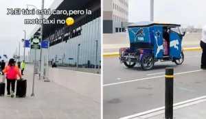 Mototaxi causa sorpresa al transitar en nuevo aeropuerto Jorge Chávez y usuarios reaccionan: “Ahorro es progreso”