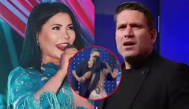 Paco Bazán tiene inesperada reacción al atrevido saludo de Xiomara Tello en vivo y cantante dice: "No se vayan a poner celosas"