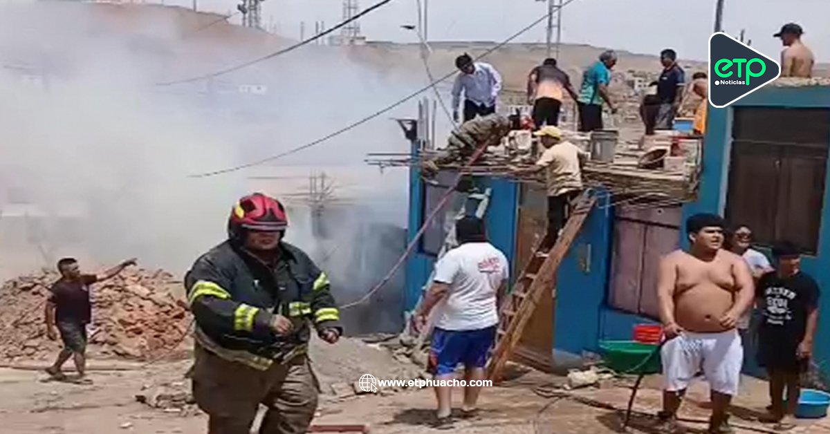 Incendio en Manzanares deja a familias en la calle: Fuego consumió dos viviendas en el cono sur de Huacho